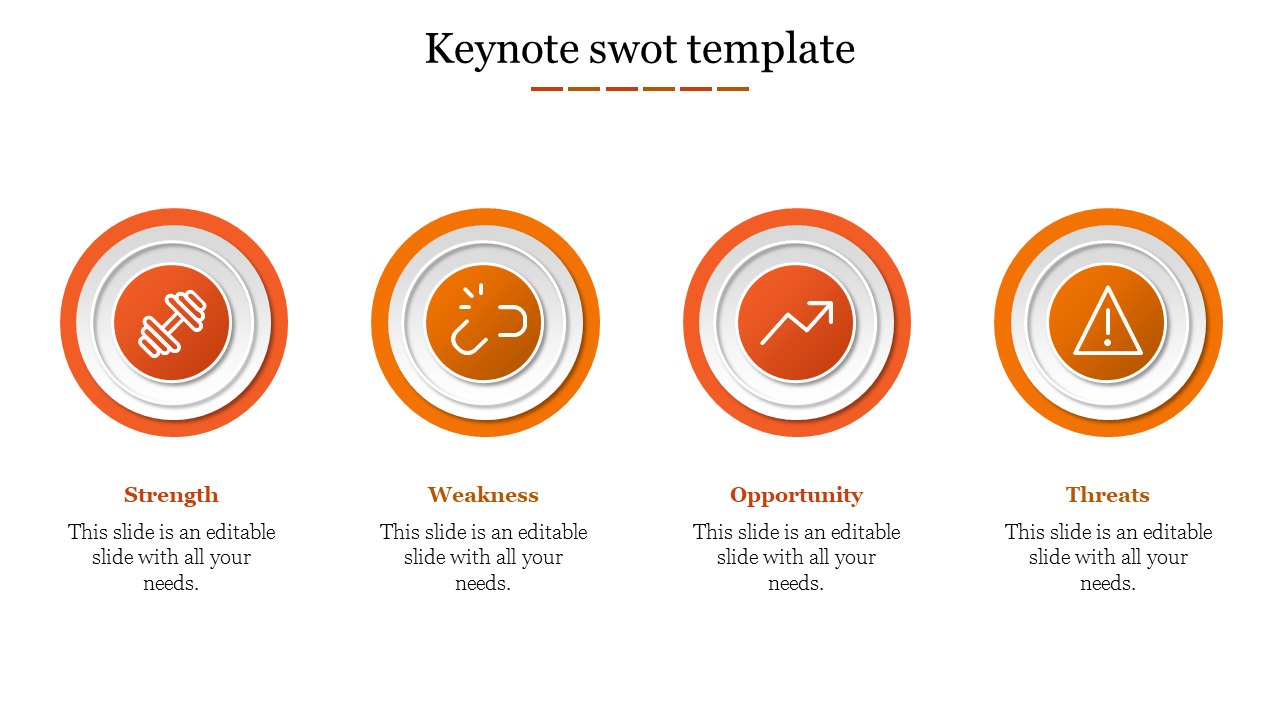 Free - Exciting Unique Keynote SWOT Template For Presentation